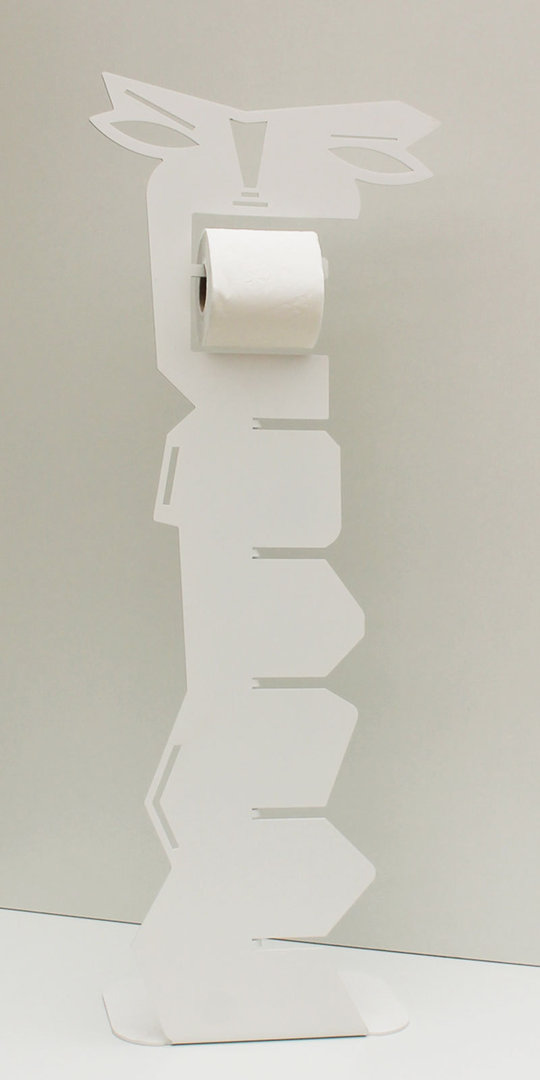 Porte papier toilette sur pied blanc dérouleur wc design et déco