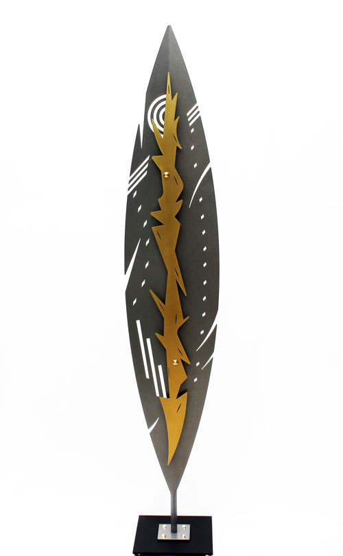 Lampadaire design "Maasaï" Led. Sculpture lumineuse